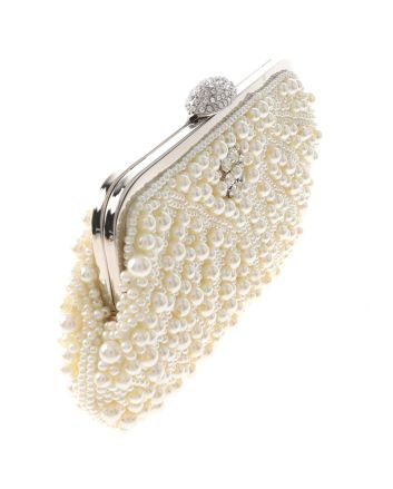 Fashion Pearl Accented Evening Bag
