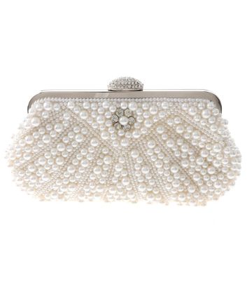 Fashion Pearl Accented Evening Bag