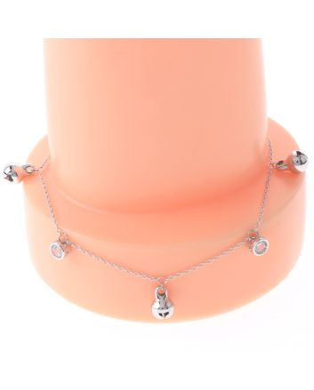 Rhodium Plated Anklet