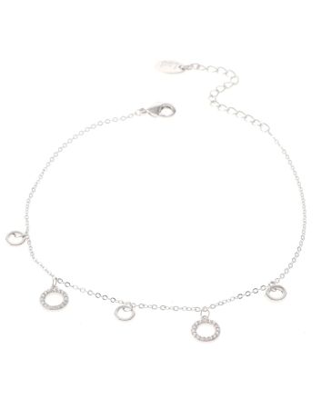 Rhodium Plated Anklet