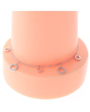 Rhodium Plated Anklet