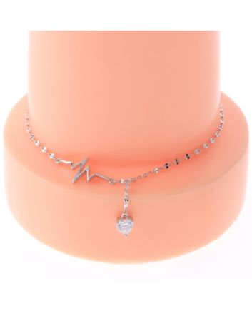 Rhodium Plated Anklet