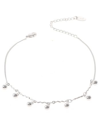 Rhodium Plated Anklet