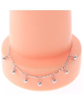 Rhodium Plated Anklet