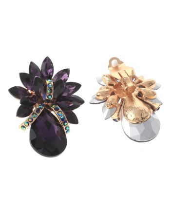 Crystal Evening Clip On Earrings