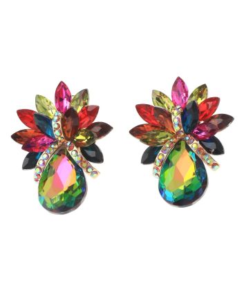 Crystal Evening Clip On Earrings