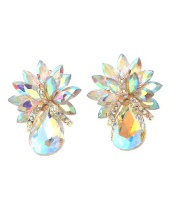 Crystal Evening Clip On Earrings