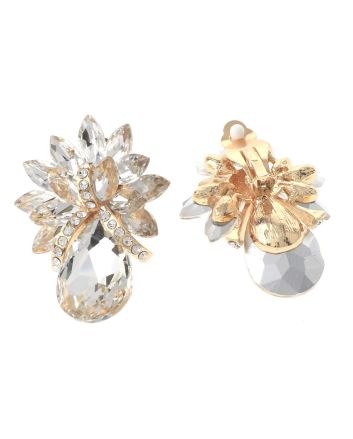 Crystal Evening Clip On Earrings