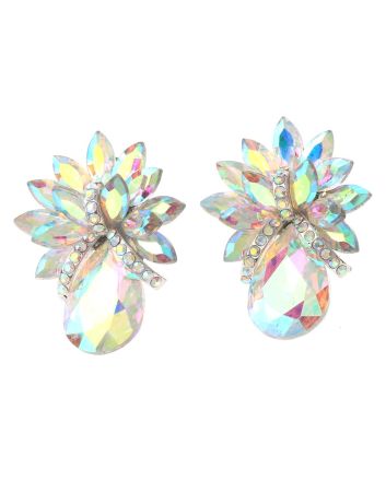 Crystal Evening Clip On Earrings