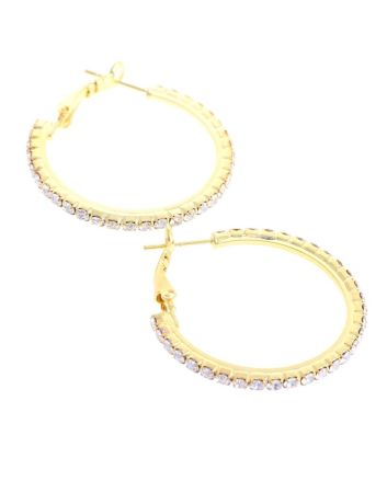 Rhinestone Hoop Earrings