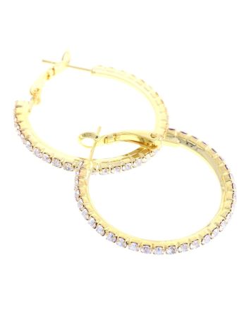 Rhinestone Hoop Earrings