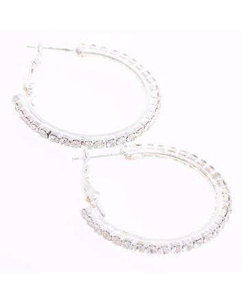 Rhinestone Hoop Earrings