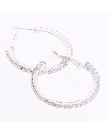 Rhinestone Hoop Earrings