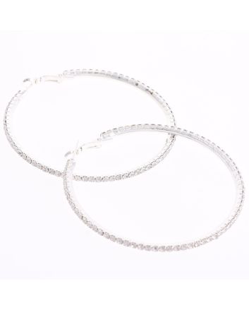 Rhinestone Hoop Earrings