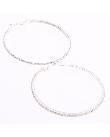 Rhinestone Hoop Earrings