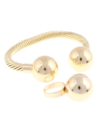 Gold Plated Bracelet & Ring