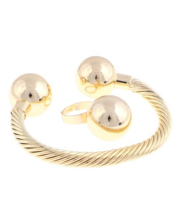 Gold Plated Bracelet & Ring