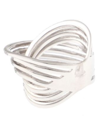 Elegant "X" Crystal Ring Size 8