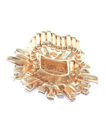 Crystal Stretch Flower Ring