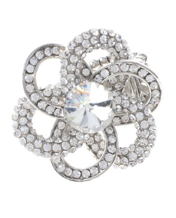 Crystal Stretch Flower Ring