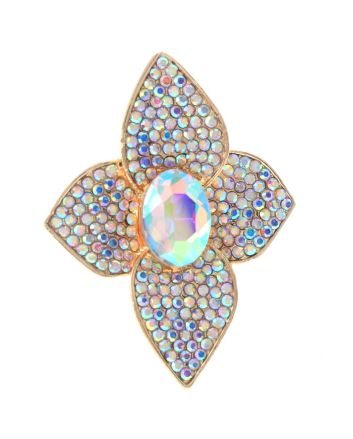 Crystal Stretch Flower Ring