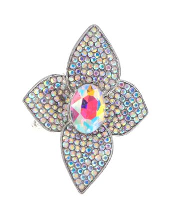 Crystal Stretch Flower Ring