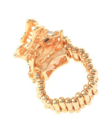 Crystal Butterfly Elastic Ring