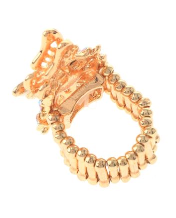 Crystal Butterfly Elastic Ring