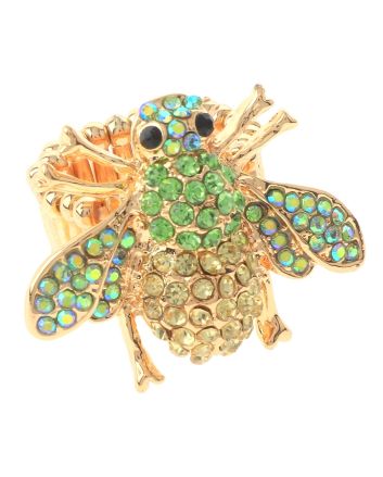 Crystal Bee Elastic Ring