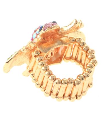 Crystal Bee Elastic Ring