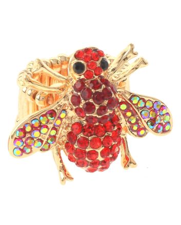 Crystal Bee Elastic Ring