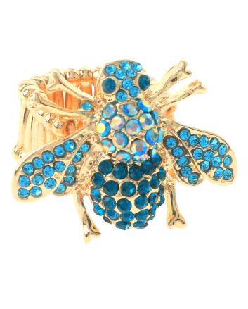 Crystal Bee Elastic Ring
