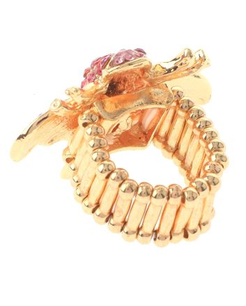 Crystal Bee Elastic Ring