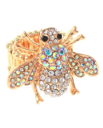 Crystal Bee Elastic Ring