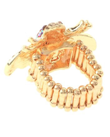 Crystal Bee Elastic Ring