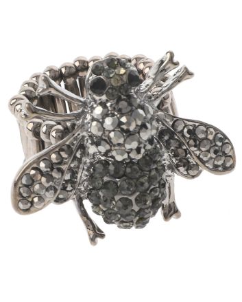 Crystal Bee Elastic Ring