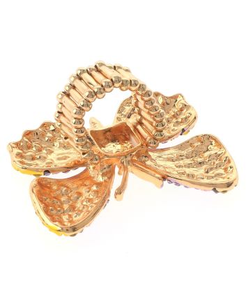 Large Crystal Butterfly Stretch Ring