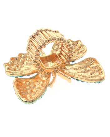Large Crystal Butterfly Stretch Ring