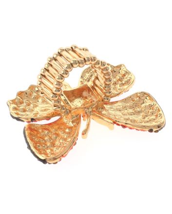 Large Crystal Butterfly Stretch Ring