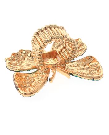 Large Crystal Butterfly Stretch Ring