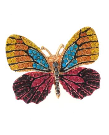 Large Crystal Butterfly Stretch Ring