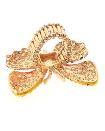 Large Crystal Butterfly Stretch Ring