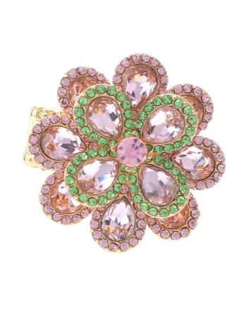 Crystal Stretch Flower Ring