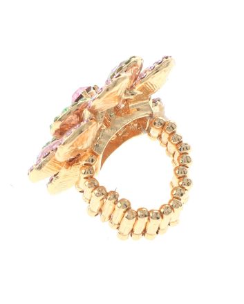 Crystal Stretch Flower Ring