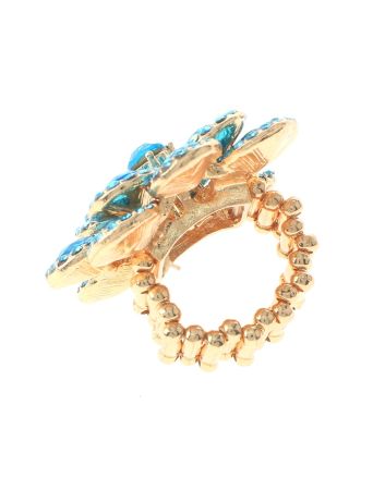 Crystal Stretch Flower Ring