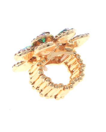 Crystal Stretch Flower Ring