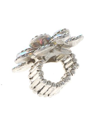 Crystal Stretch Flower Ring