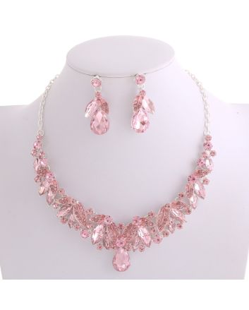 CRYSTAL RHINESTONE NECKLACE SET