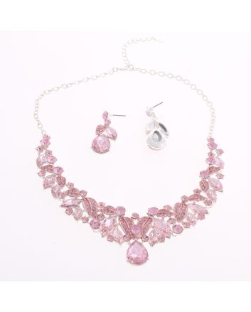 CRYSTAL RHINESTONE NECKLACE SET