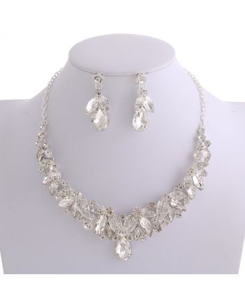 CRYSTAL RHINESTONE NECKLACE SET